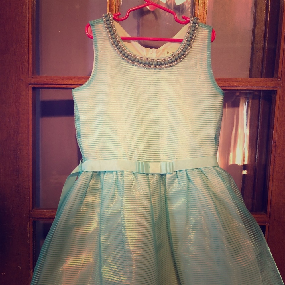 Girls Dress 12 Btween Teal Classic Look
